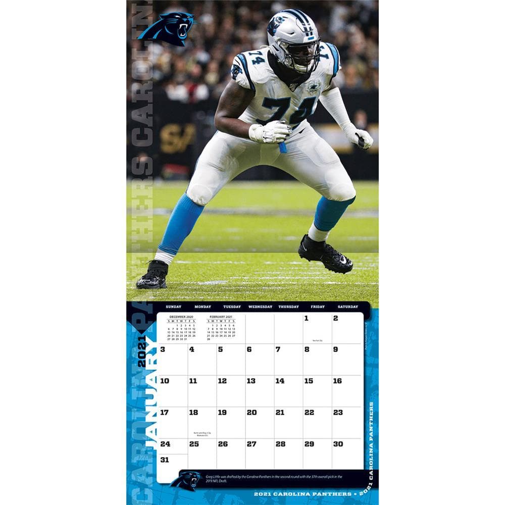 carolina panthers calendar 2021 Nfl Carolina Panthers 2021 Wall Calendar By The Lang Companies Inc carolina panthers calendar 2021