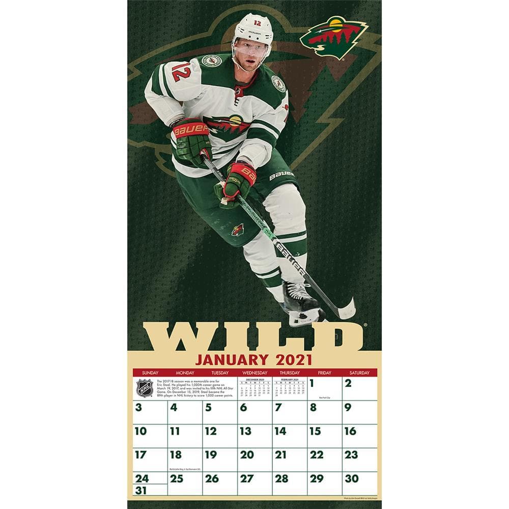 mn wild 2021 wall calendar Nhl Minnesota Wild 2021 Wall Calendar By The Lang Companies Inc mn wild 2021 wall calendar