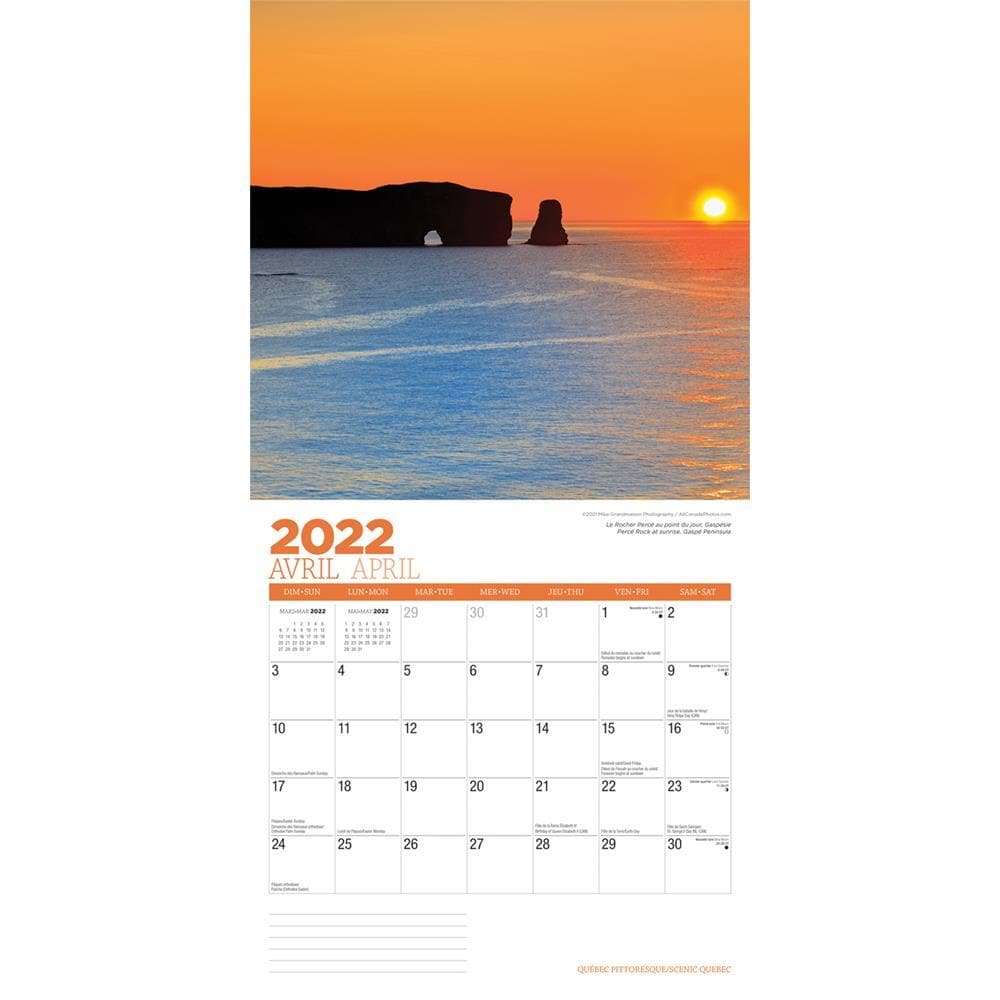 Quebec Pittoresque Scenic 2022 French Wall Calendar By Wyman Publishing | 9781525609749 – Calendar Club Of Canada
