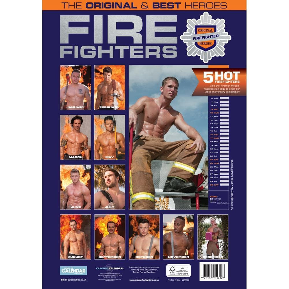 Firefighters 2022 Poster Calendar By Carousel Calendars | '9781529817126 – Calendar Club Of Canada