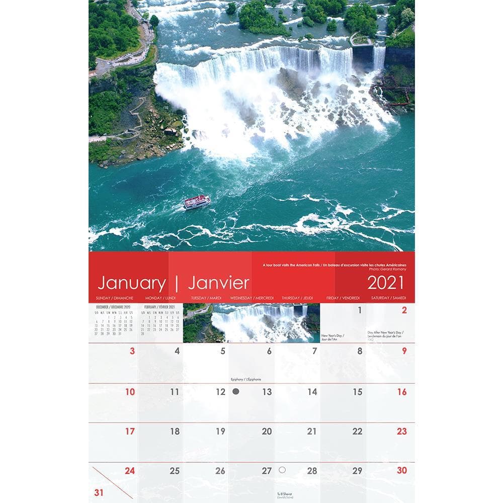niagara falls calendar 2021 Niagara Falls 2021 Mini Calendar By Postcard Factory Calendar Club Canada niagara falls calendar 2021
