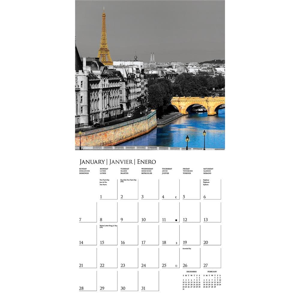 9781664821415 Paris Glitz 2024 Wall Calendar Graphique de France