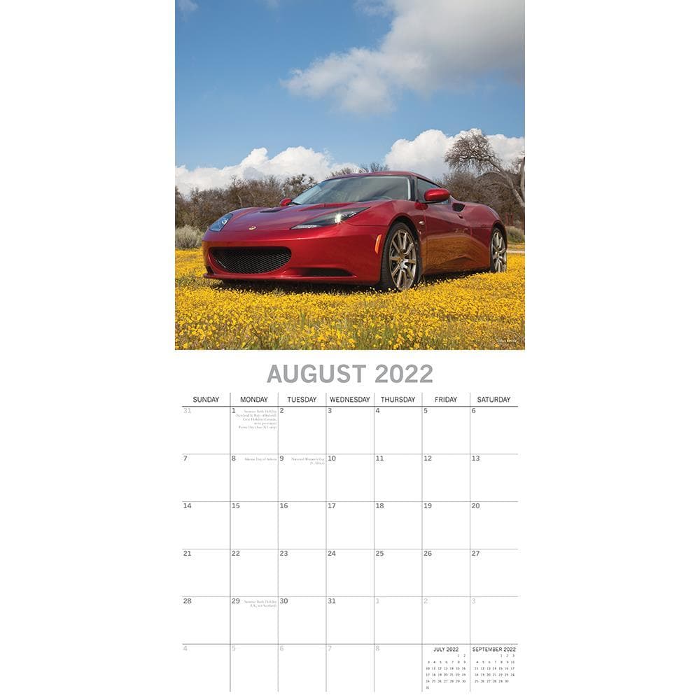 Super Cars 2022 Wall Calendar By The Gifted Stationery Co Ltd | '9781800545335 – Calendar Club Of Canada