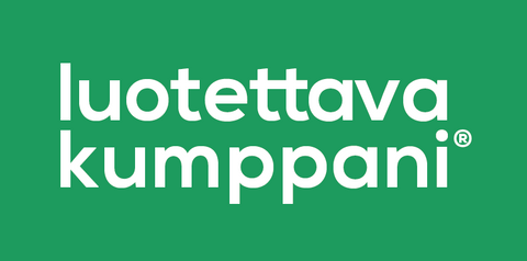 Luotettava kumppani -logo