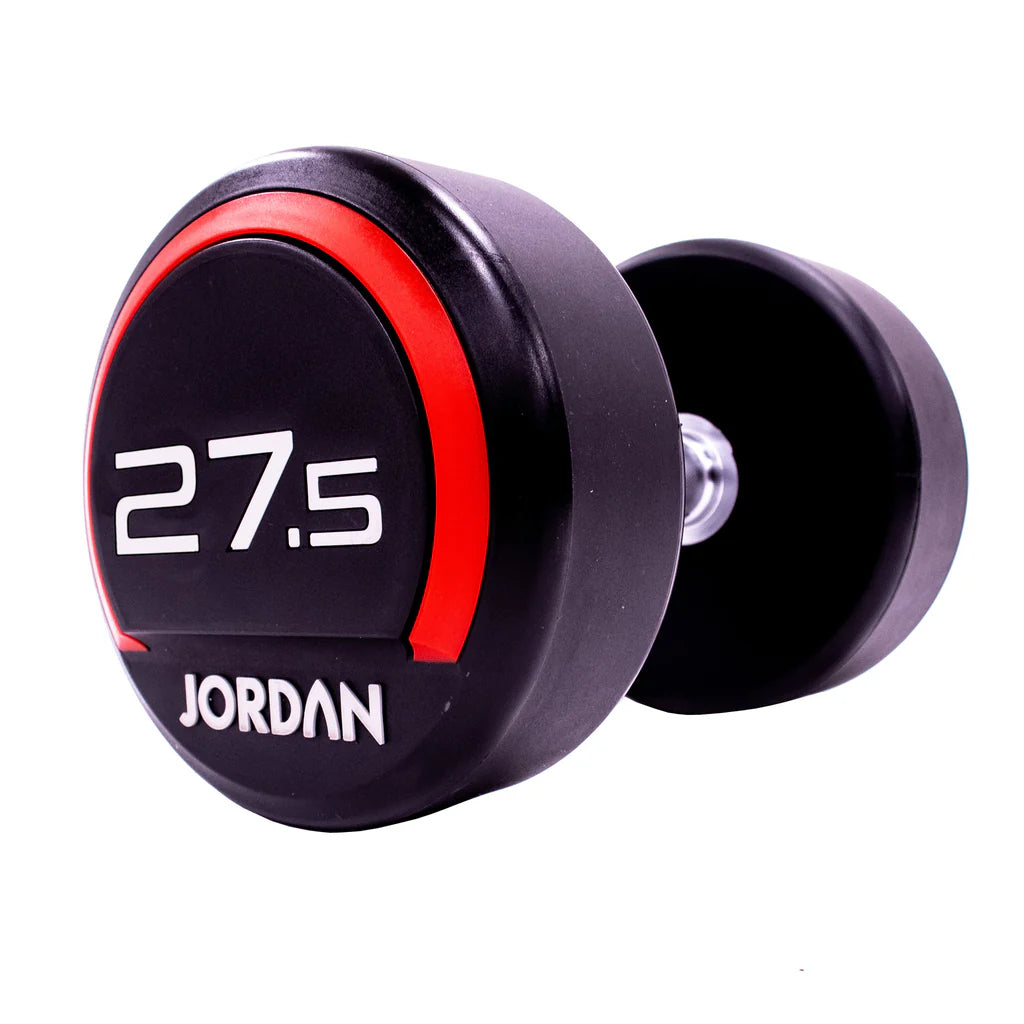 Jordan 27.5kg Red Urethane Dumbbells (Pair) – Premium Strength Training