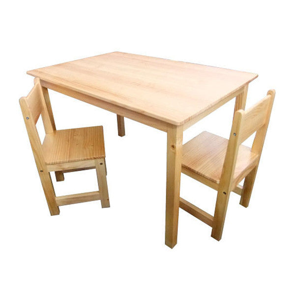 childrens timber table and chairs