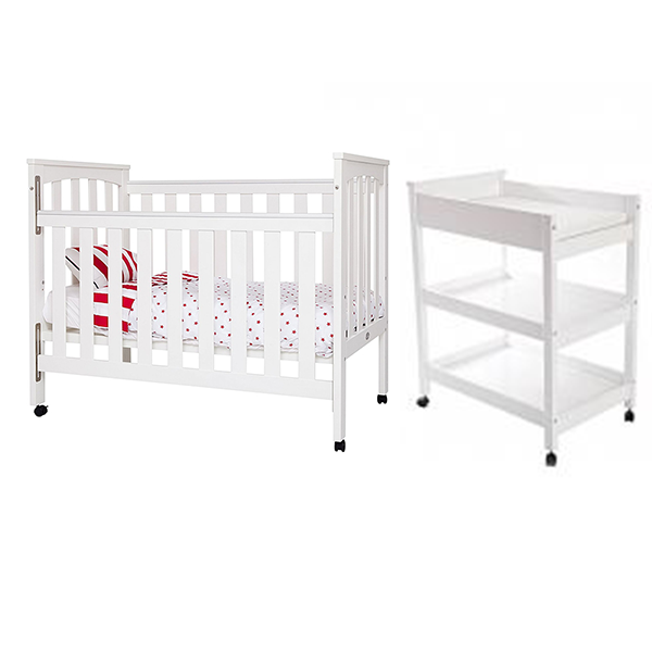 changing table and cot set