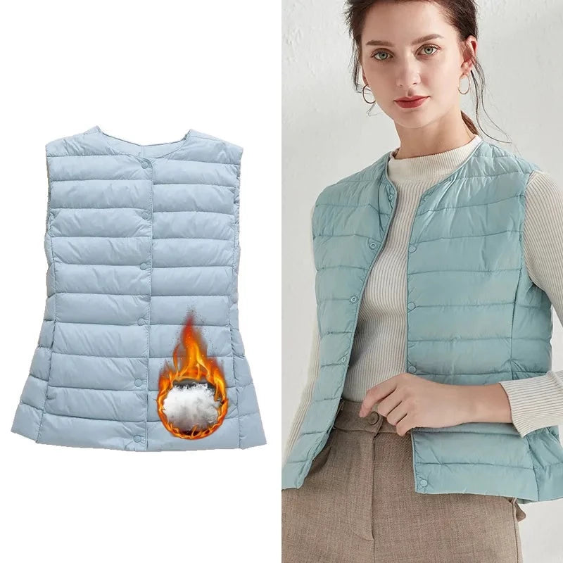 Women's Ultra-Light Duck Down Vest