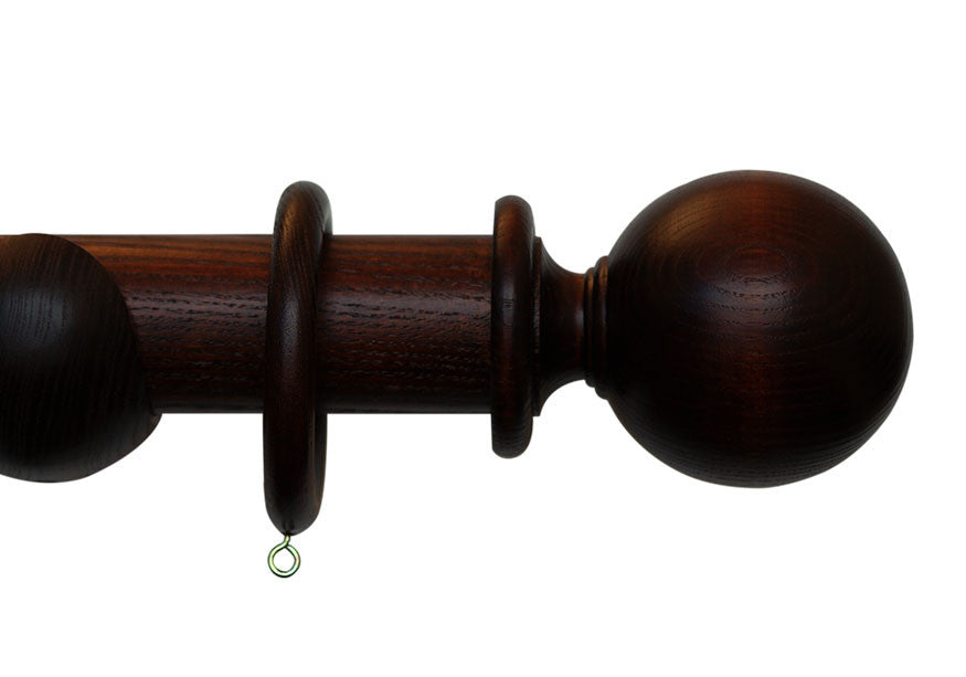 Millfield Wood Curtain Pole Finished In Mahogany