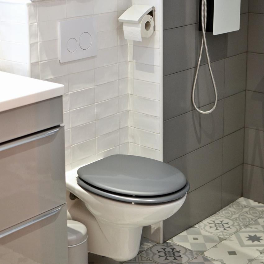 Corner shot of a modern bathroom with toilet