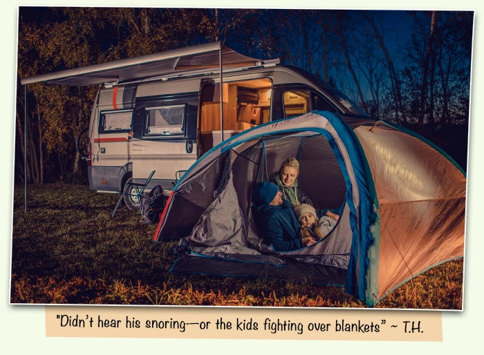 soundoff best earbuds for sleep in rv tent campground noise blocking testimonials