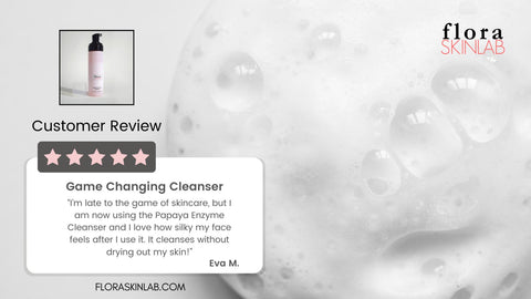 customer review floraskinlab papaya enzyme face cleanser is a game changer