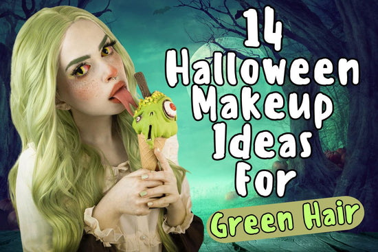 Halloween Makeup Looks For Green Hair Wigs