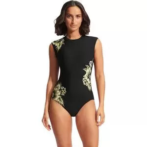 Seafolly Island In The Sun Cap Sleeve One-Piece Swimsuit