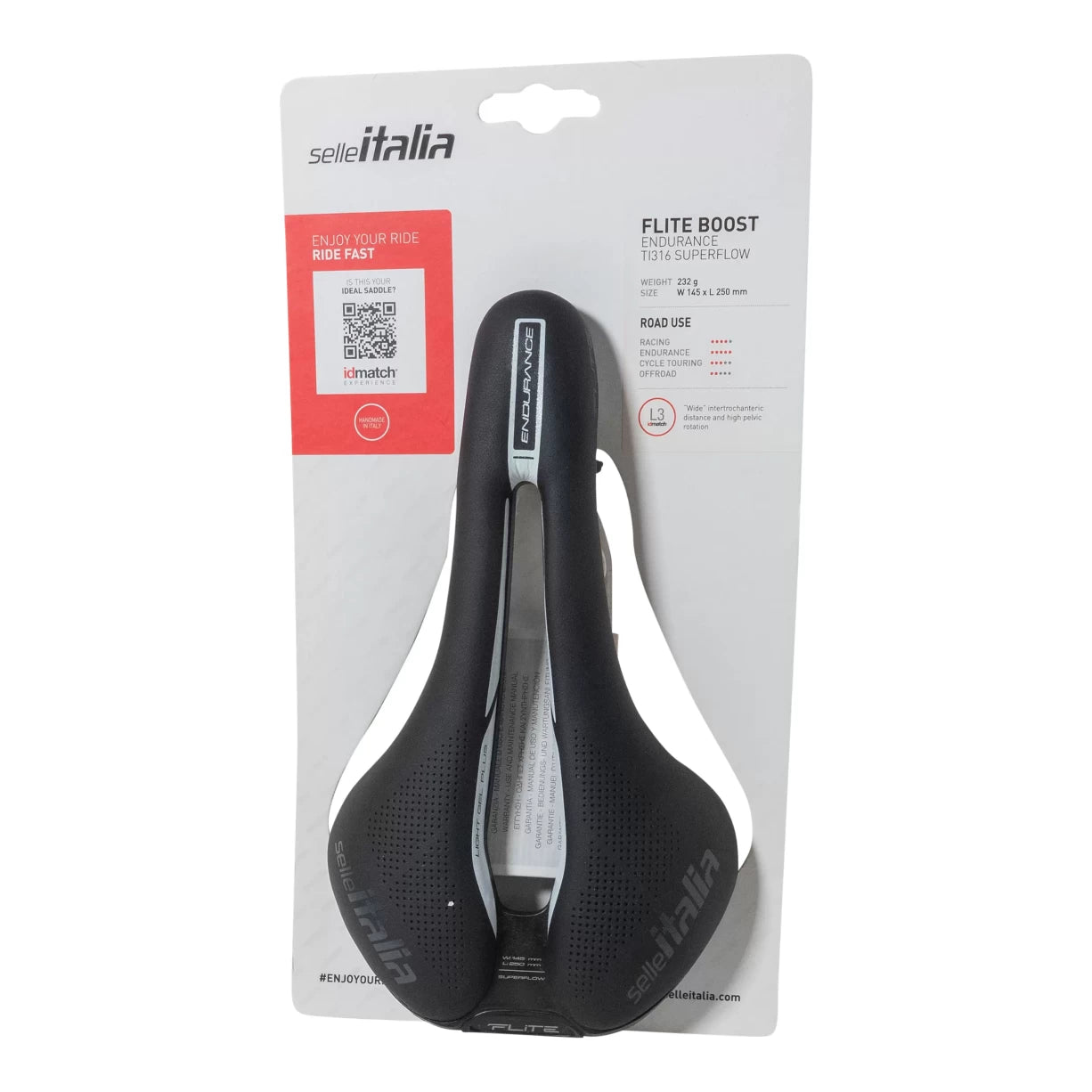 Selle italia FLITE Boost Endurance TI316 Superflow Saddle