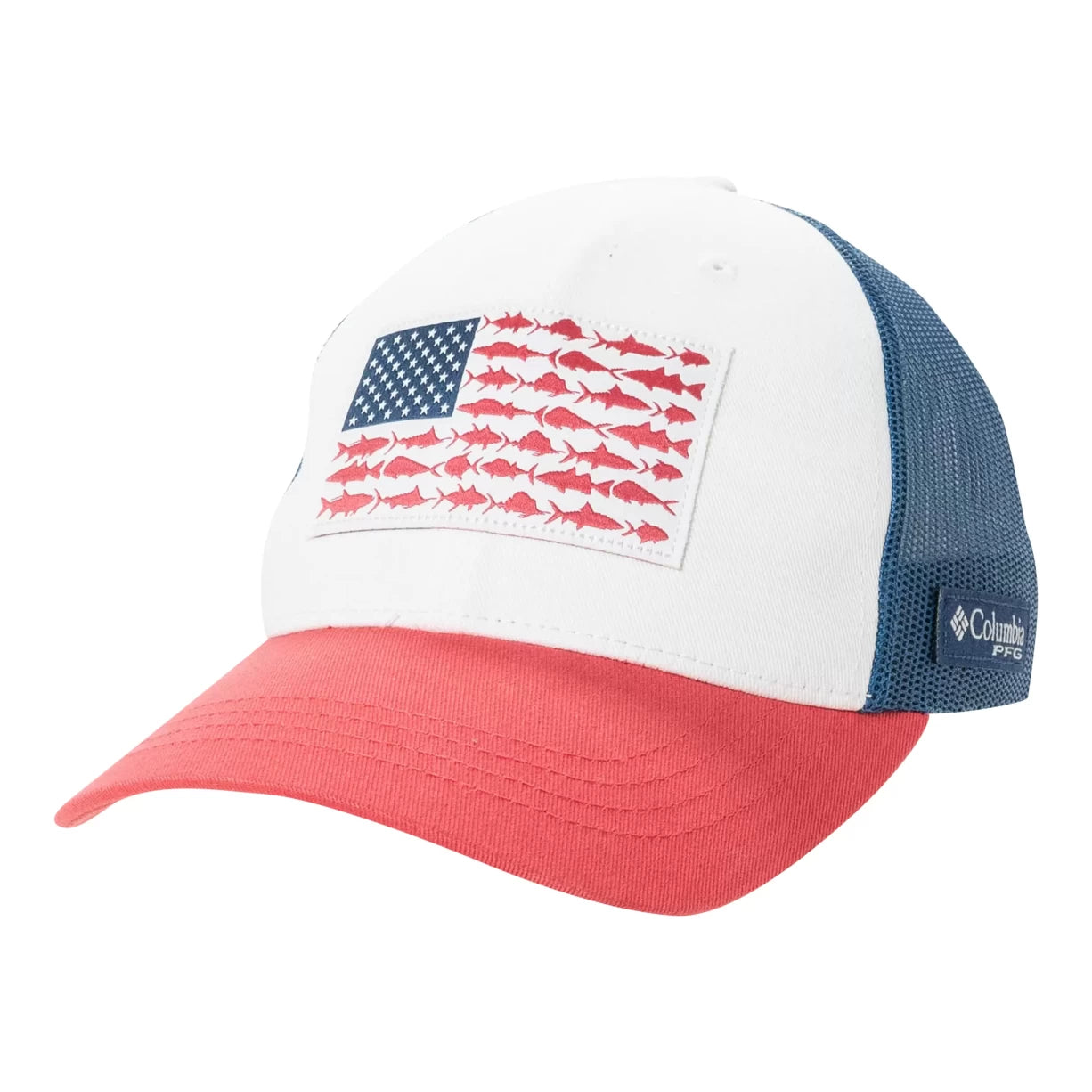 image of Columbia PFG Fish Flag Mesh Ball Cap