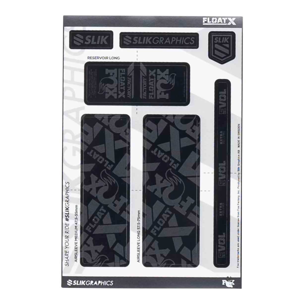 image of Silk Graphics Fox Float X Factory Decal Kit
