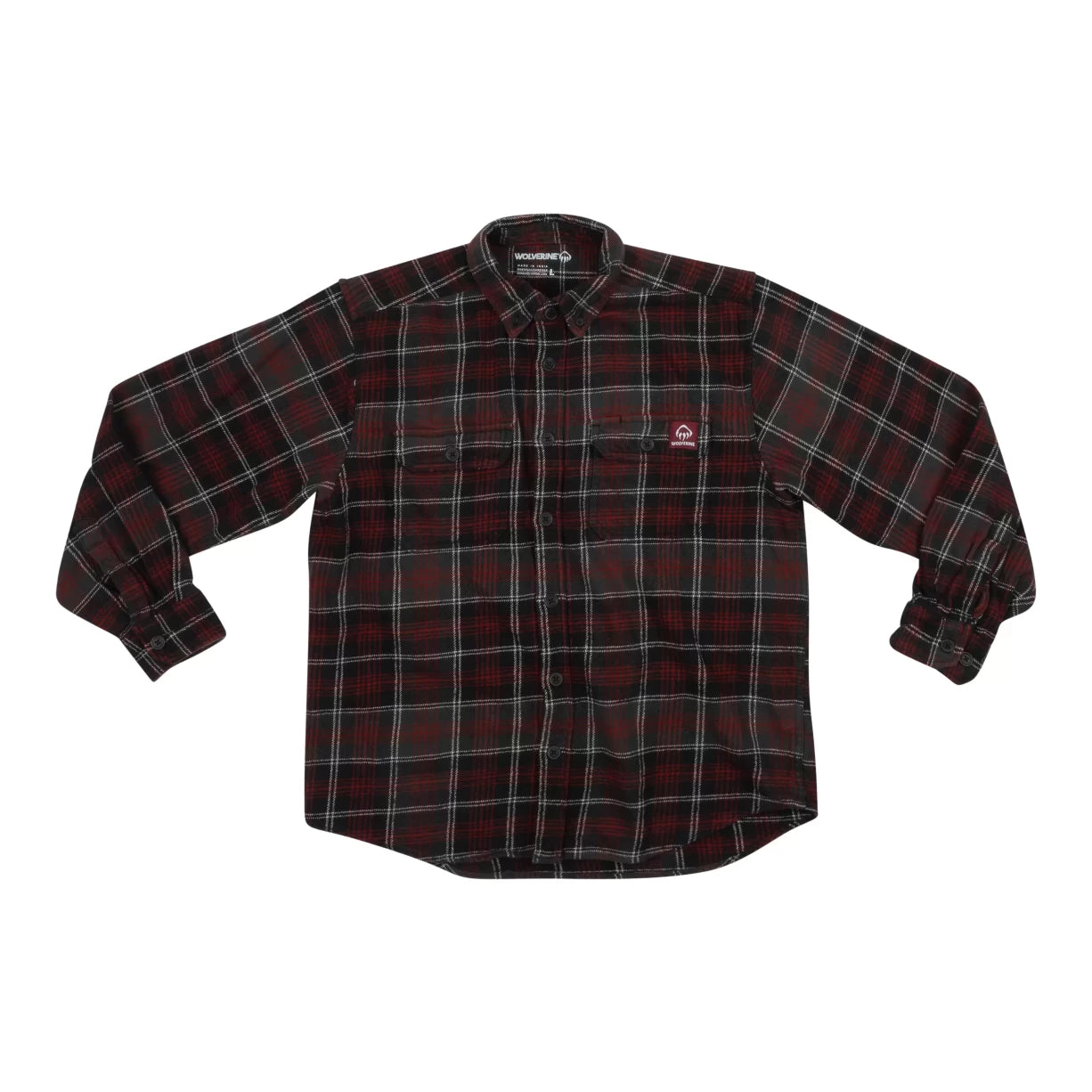 image of Wolverine Glacier Heavyweight Long Sleeve Flannel Shirt - Men's