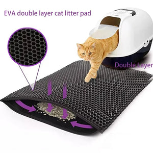 Dual Layer Honeycomb Cat Litter Mat - soteXon