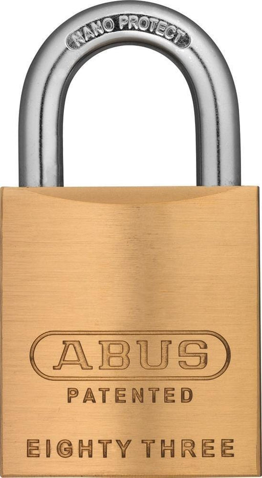 Abus 83/45 Rekeyable Padlock (For Key In Knob Cylinder) -Brass Body