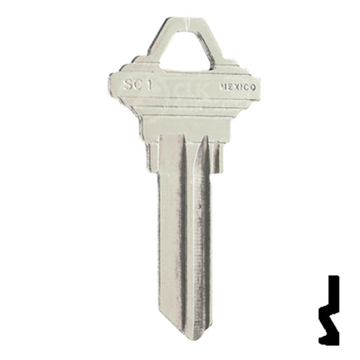 Commercial Key Blanks, SC4, 1145A Schlage Key (Nickel Plated) by JMA USA