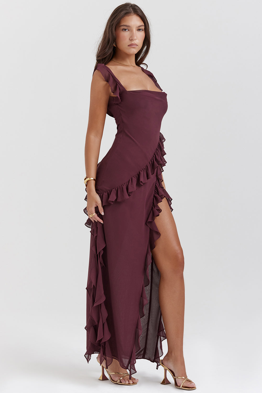 Arianna Ruffle Dress - Veloria product image