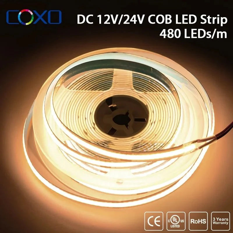 Mylovyhome UL Listed COB LED Strip Light Tape