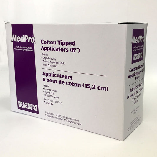 MedPro Wood Cotton Tip Applicators 6" (15 cm) - Sterile