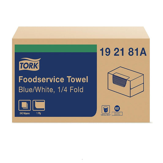 Tork® Foodservice Cleaning Towel, 1/4 Fold, 1 Ply, 240 Sheets, 192181A