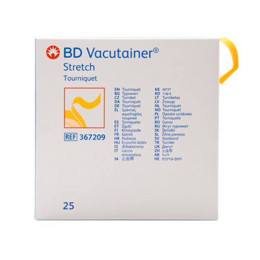 BD Vacutainer® Stretch latex-free tourniquet with dispensing box , 1" x 18"- 367209