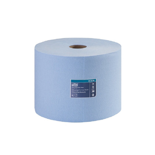 Tork® Heavy-Duty Paper Wiper, Giant Roll, 1-Ply, Blue, 800 Sheets/Roll, 450304