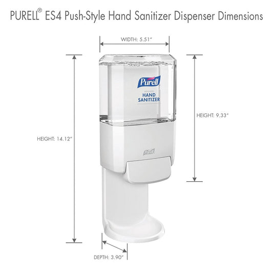 PURELL® ES4 Hand Sanitizer Dispenser, Push-Style, White - 5020