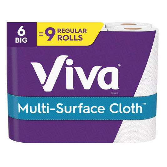 Viva® Multi-Surface Cloth, 6 Rolls, 83 Sheets, 54957