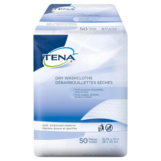 TENA® Dry Washcloths, 26X23CM- 74499