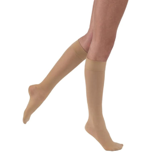 JOBST UltraSheer 20-30 mmHg Knee High Stockings, Closed Toe, Natural, Patite