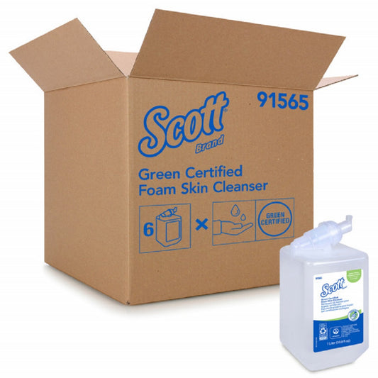 Scott® Essential Green Certified Foam Skin Cleanser, 6 Units, 1.0 L, 91565