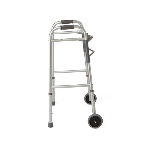 Medline Adult Walker, 5" Wheels, 6 lb.