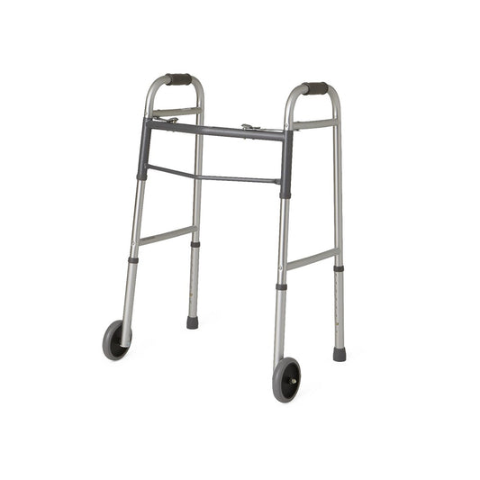 Medline Adult Walker, 5" Wheels, 6 lb.