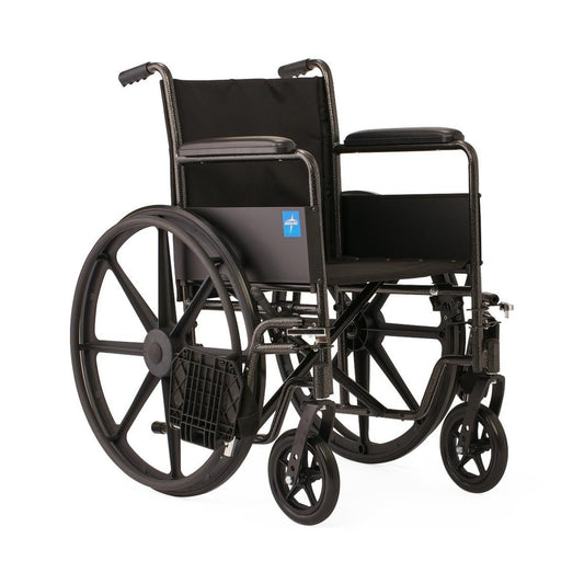 Medline Guardian K1 Wheelchair with Removable Armrests and Swing-Away Footrests