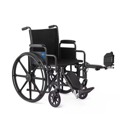 Medline Guardian K1 Wheelchair, Elevating Leg Rests, 18in, One