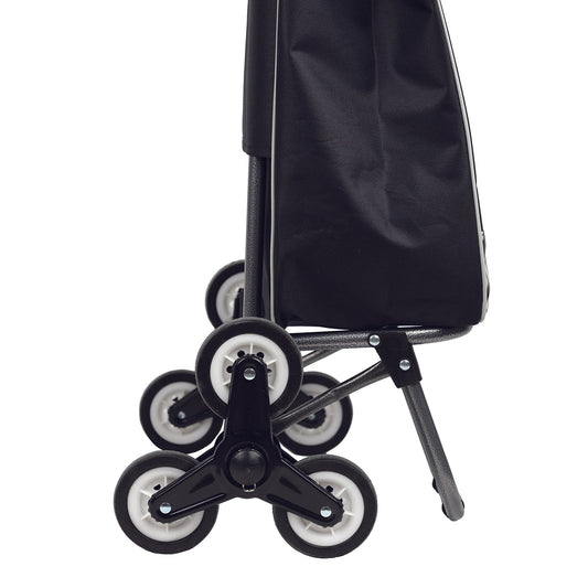 Rolling Shopping Cart (Black polka dots with 3 wheels)