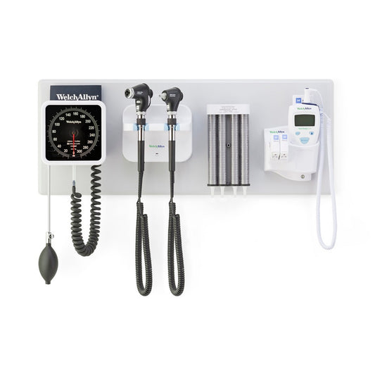 Welch Allyn Green Series 777 Wall Transformer with PanOptic Basic LED Ophthalmoscope and MacroView Basic LED Otoscope