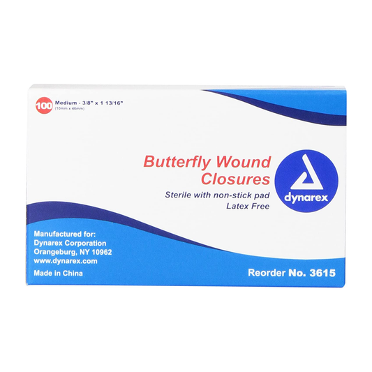 DYNAREX BUTTERFLY FAB ADHESIVE BANDAGE - 3615