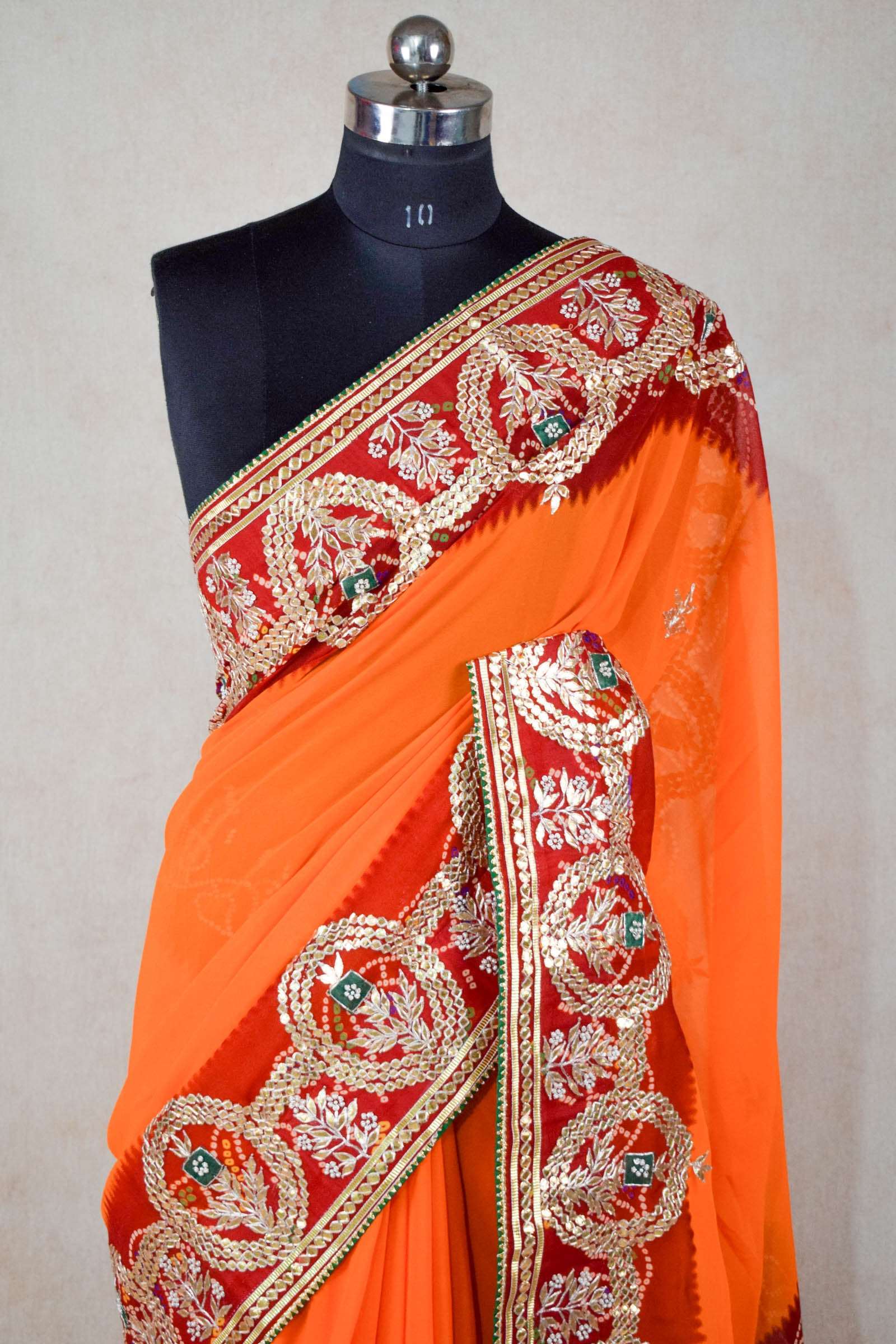 bandhani sarees – Chiffon Bandhani Sarees