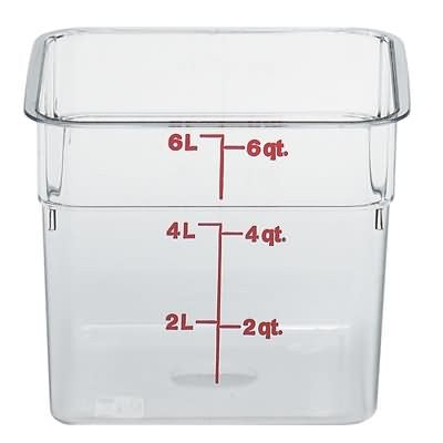 Cambro Camsquare Freshpro Food Container 1 Qt. Polypropylene Square - 6 per  case