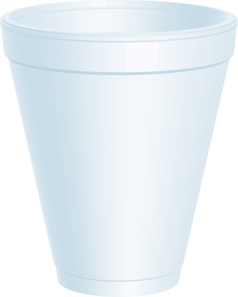 Dart Drink Foam Cups, 12 oz, White