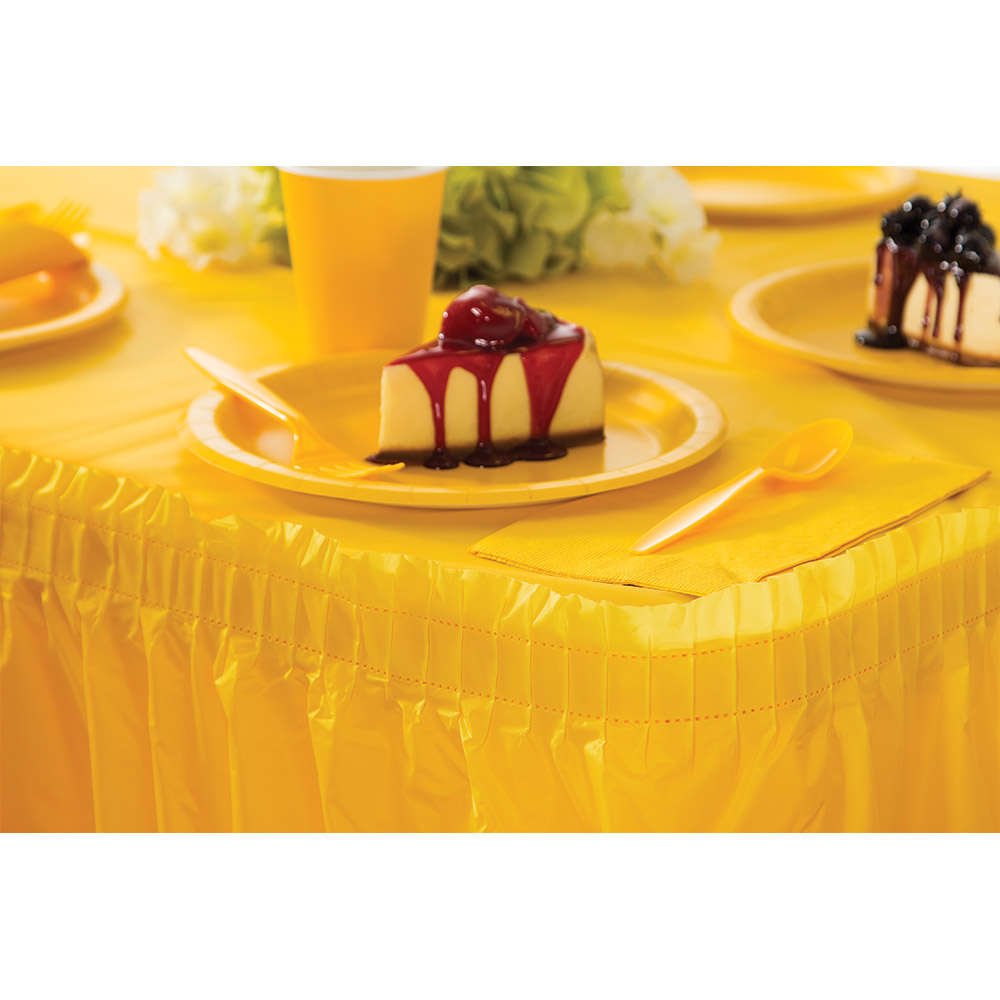 Yellow tablecloth