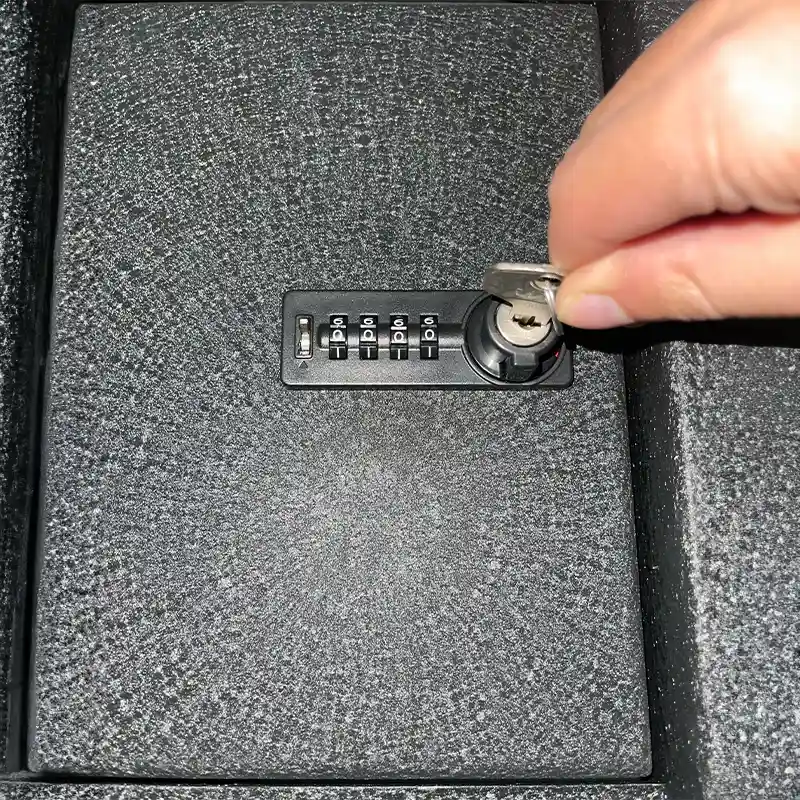 4-digit combination backup key car gun lockbox for Lexus