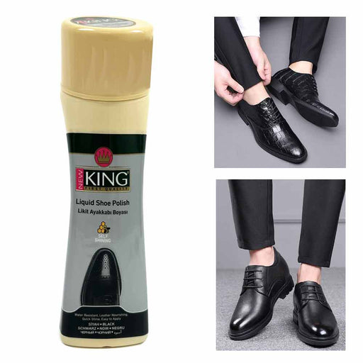 2 Instant Shine White Liquid Shoe Polish High Gloss Foam Sponge Leather  Boots