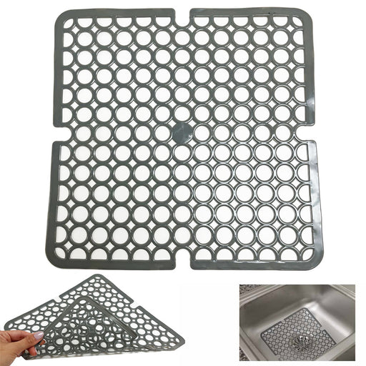 1pc Kitchen Sink Mat Pad White Protector Mesh 11 x 11 Non-Slip Bathr